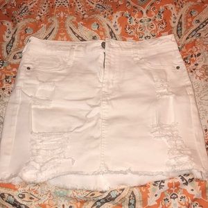 Celebrity Pink White Jean Skirt